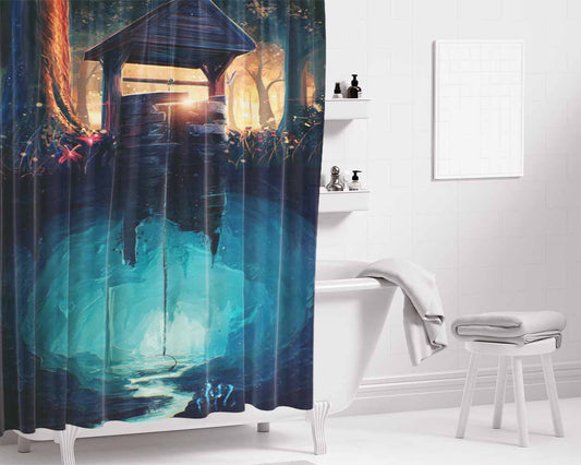 Home Art New Space Bathroom Shower Curtain Fabric Waterproof | 66 X 72 Inch