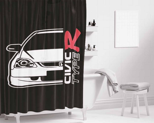 Honda Civic Ep3 Bathroom Shower Curtain Fabric Waterproof | 66 X 72 Inch