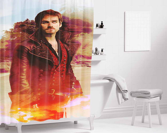 Hook Bathroom Shower Curtain Fabric Waterproof | 66 X 72 Inch