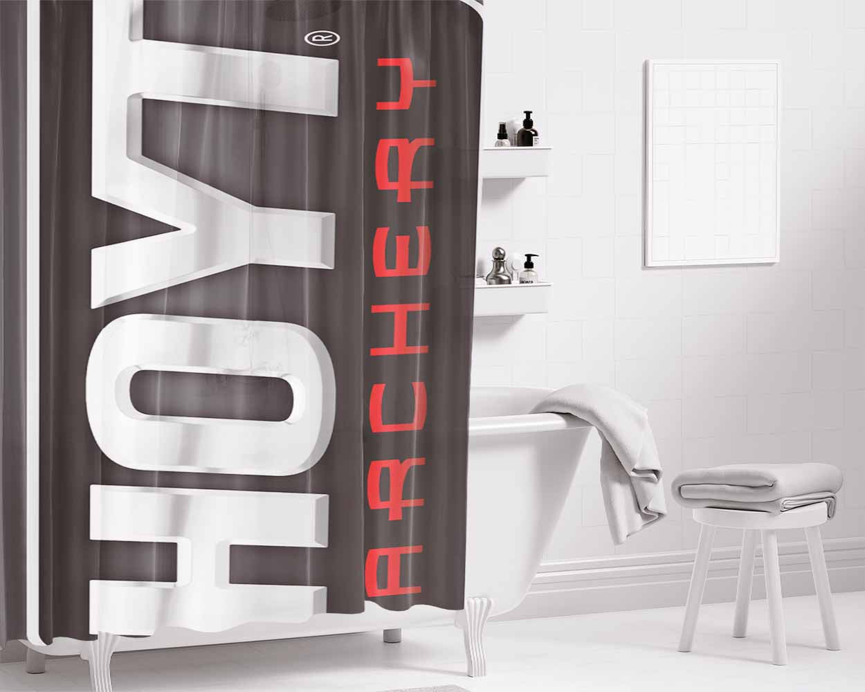Hoyt Archery Get Serious Bathroom Shower Curtain Fabric Waterproof | 66 X 72 Inch
