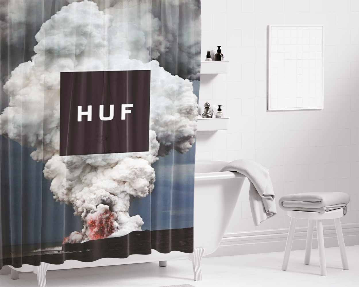 Huf Bom Bathroom Shower Curtain Fabric Waterproof | 66 X 72 Inch