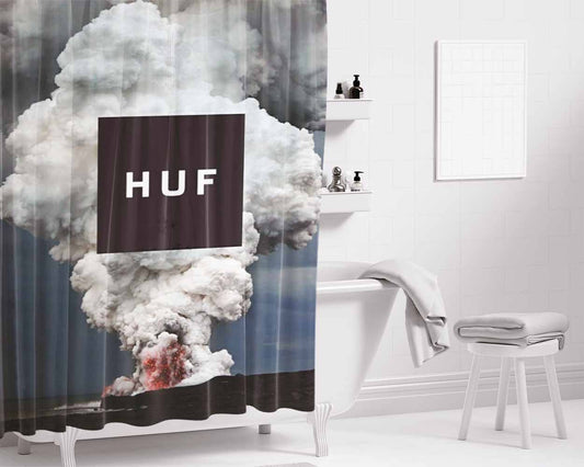 Huf Bom Bathroom Shower Curtain Fabric Waterproof | 66 X 72 Inch