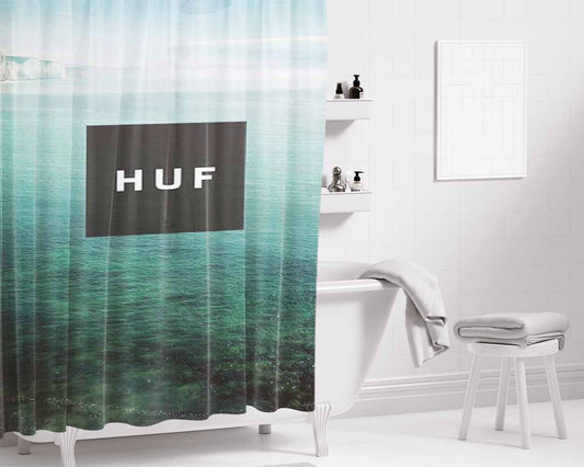 Huf Sea World Bathroom Shower Curtain Fabric Waterproof | 66 X 72 Inch