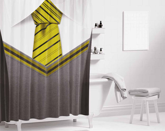 Hufflepuff Hd Bathroom Shower Curtain Fabric Waterproof | 66 X 72 Inch
