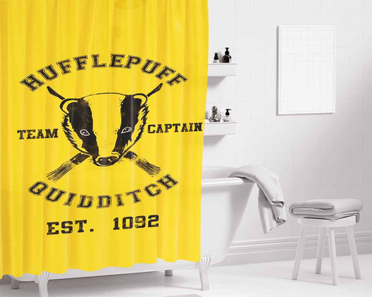Hufflepuff Team Captain Quidditch Bathroom Shower Curtain Fabric Waterproof | 66 X 72 Inch