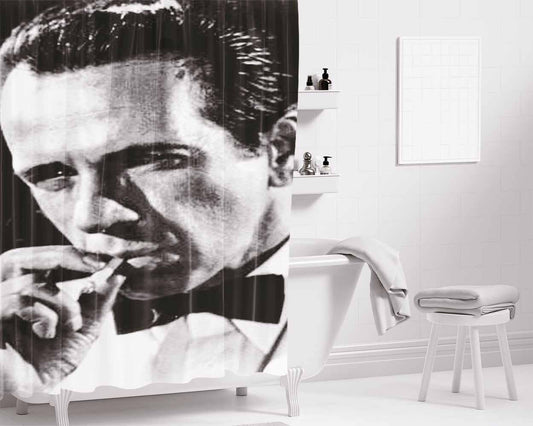 Humphrey Bogart Bathroom Shower Curtain Fabric Waterproof | 66 X 72 Inch