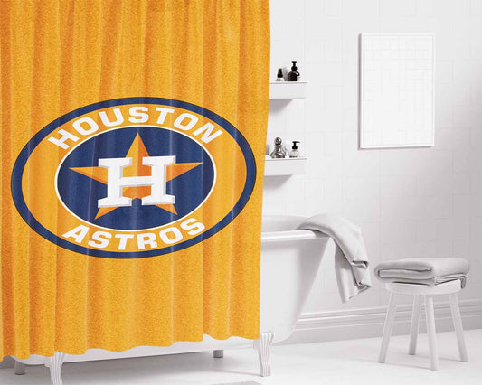 Huston Astros Tickets Bathroom Shower Curtain Fabric Waterproof | 66 X 72 Inch