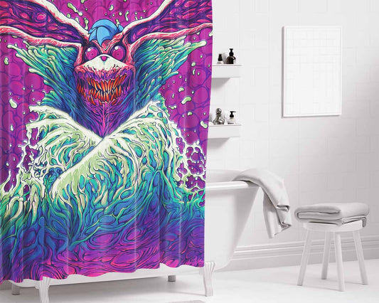 Hyper Beast Cs Go Monster Bathroom Shower Curtain Fabric Waterproof | 66 X 72 Inch