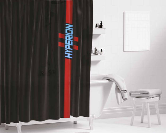 Hyperion Red Bathroom Shower Curtain Fabric Waterproof | 66 X 72 Inch