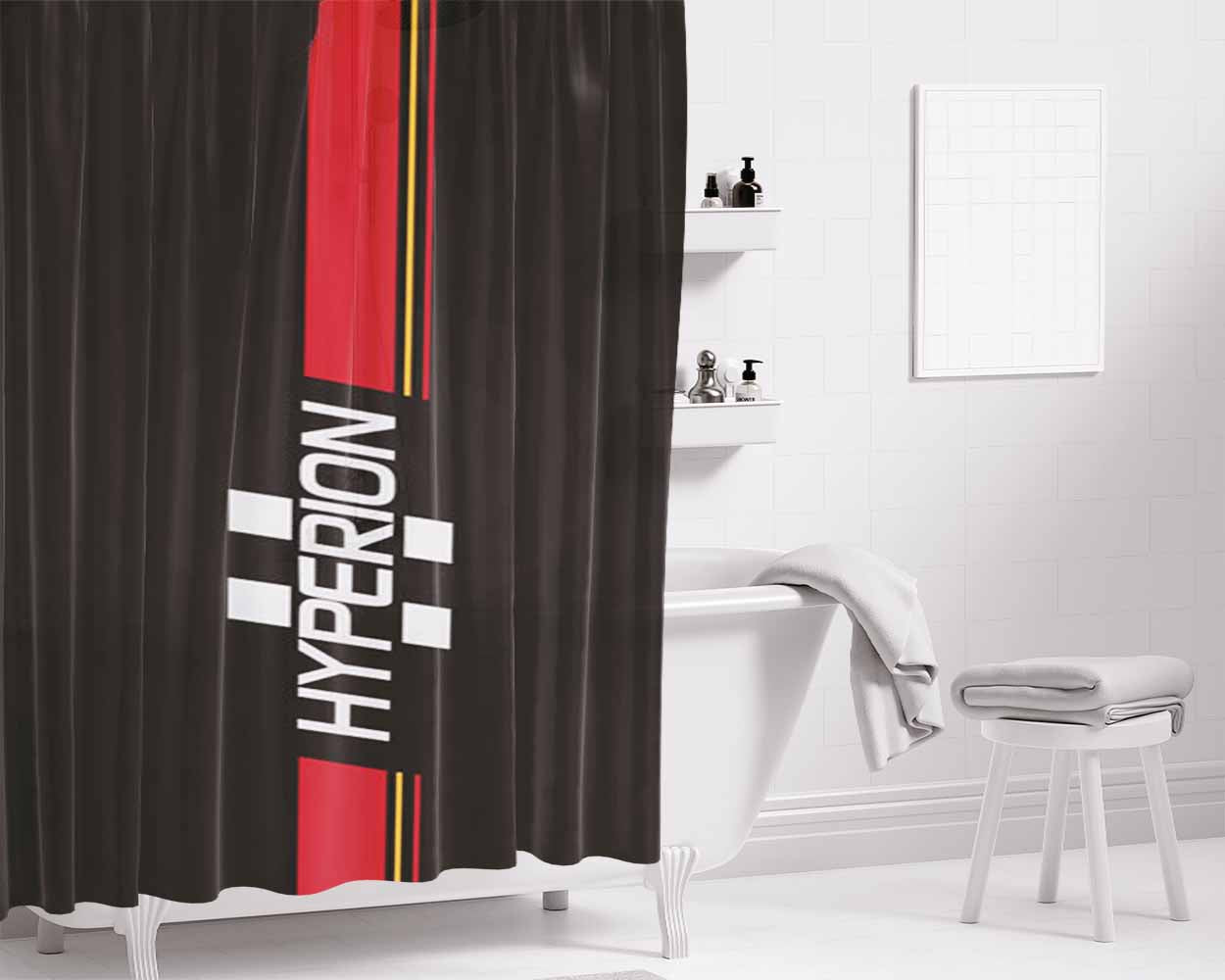 Hyperion Bathroom Shower Curtain Fabric Waterproof | 66 X 72 Inch