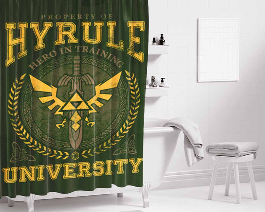Hyrule University Bathroom Shower Curtain Fabric Waterproof | 66 X 72 Inch