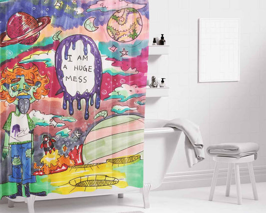 I'Am Nikon Bathroom Shower Curtain Fabric Waterproof | 66 X 72 Inch