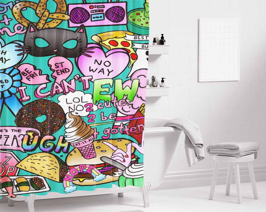 I Am Limited Edition Bathroom Shower Curtain Fabric Waterproof | 66 X 72 Inch