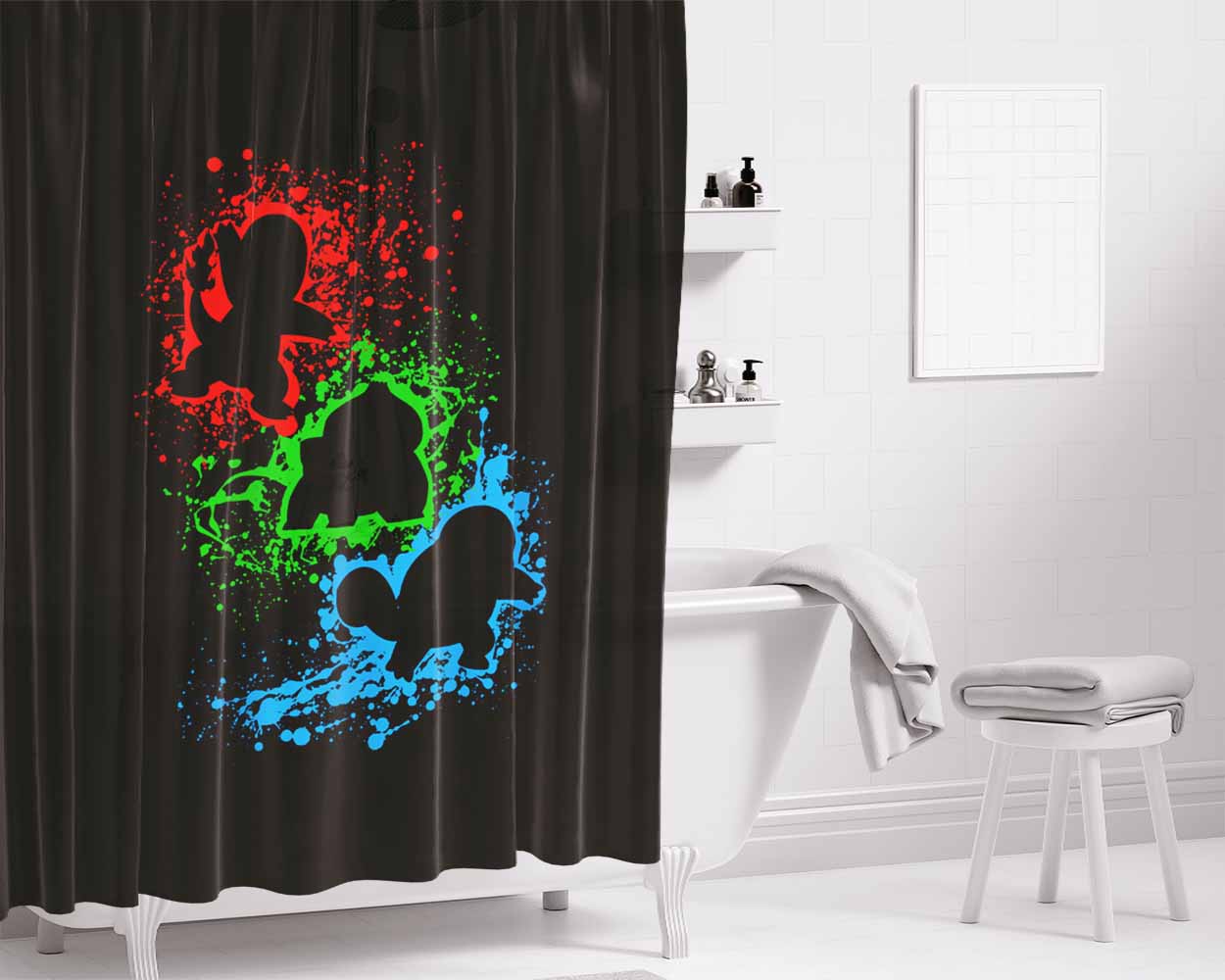 I Am The King Quote Bathroom Shower Curtain Fabric Waterproof | 66 X 72 Inch