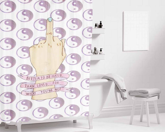 I Fangirl Stripes Bathroom Shower Curtain Fabric Waterproof | 66 X 72 Inch