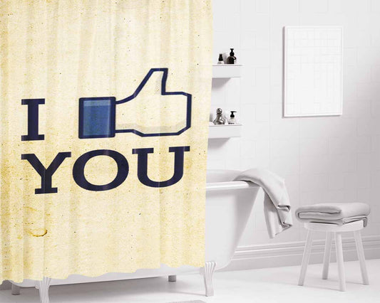 I Fell Like Pablo Blue Bathroom Shower Curtain Fabric Waterproof | 66 X 72 Inch