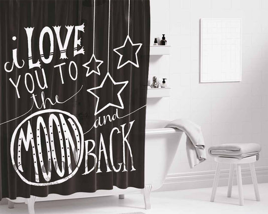 I Love Domo Kun College Bathroom Shower Curtain Fabric Waterproof | 66 X 72 Inch