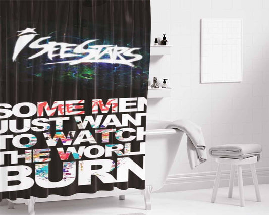 I Love Trance Music Bathroom Shower Curtain Fabric Waterproof | 66 X 72 Inch