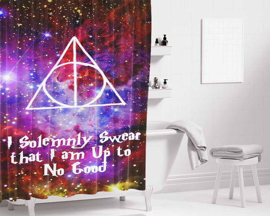 I Love You Typography Bathroom Shower Curtain Fabric Waterproof | 66 X 72 Inch