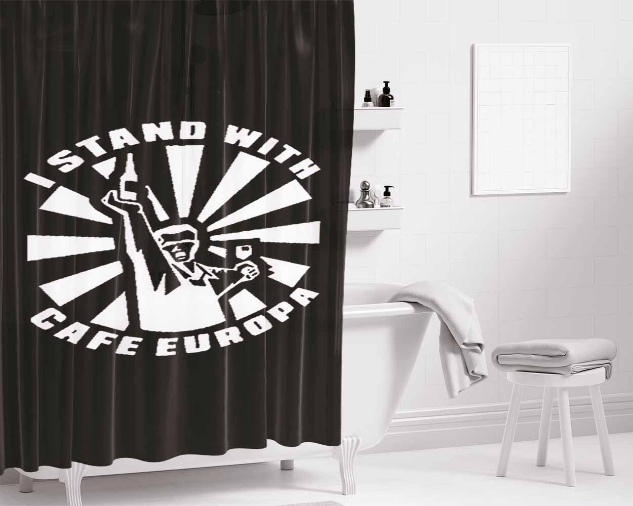 I Pooped Today Artwork Bathroom Shower Curtain Fabric Waterproof | 66 X 72 Inch