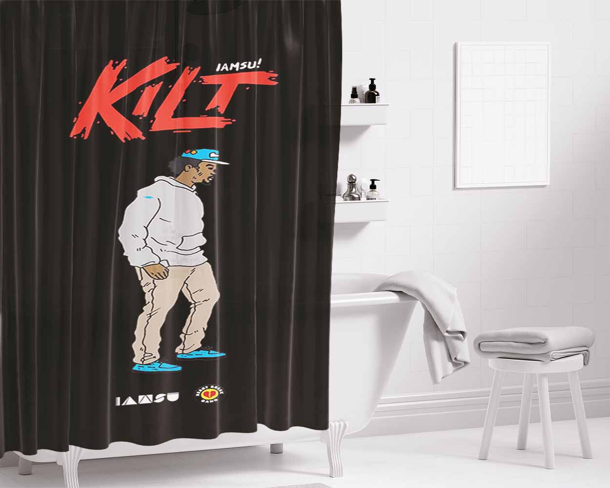 I Was Told There Would Be Cake Bathroom Shower Curtain Fabric Waterproof | 66 X 72 Inch
