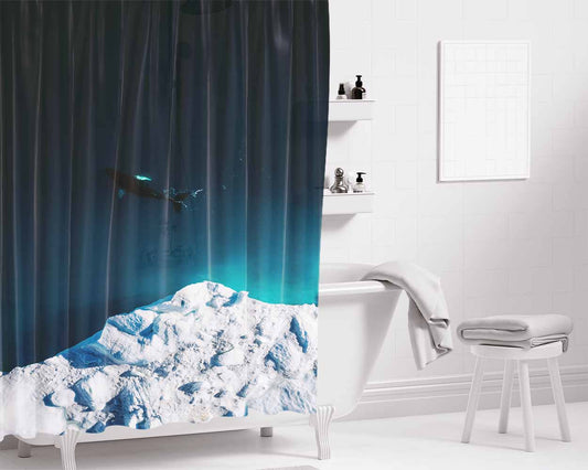 Ice Cream Float Miut Bathroom Shower Curtain Fabric Waterproof | 66 X 72 Inch