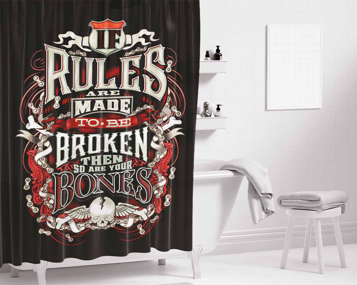Iceberg Whal Bathroom Shower Curtain Fabric Waterproof | 66 X 72 Inch
