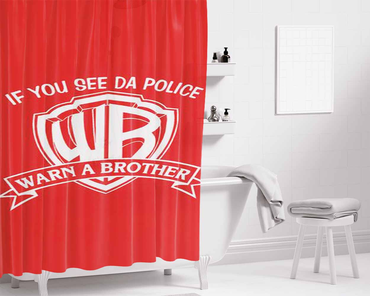 Iconic Campbells Condensed Tomato Soup Bathroom Shower Curtain Fabric Waterproof | 66 X 72 Inch