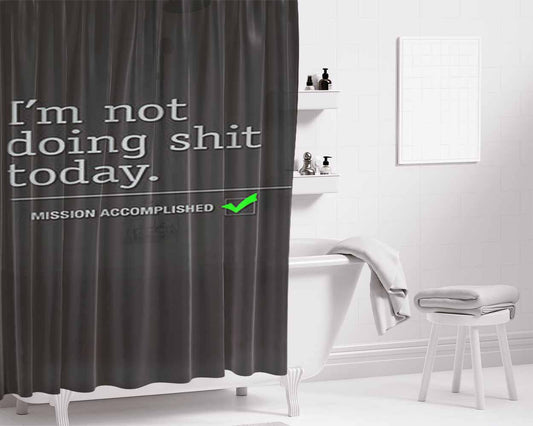 Im A Proud Lola Funny Papa Grandma Gift Bathroom Shower Curtain Fabric Waterproof | 66 X 72 Inch
