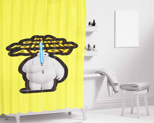 In A Galaxy Fa La La La Away Bathroom Shower Curtain Fabric Waterproof | 66 X 72 Inch