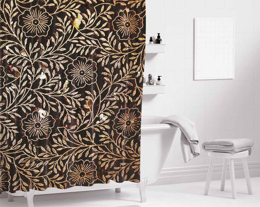 Indonesian Culture 4 Bathroom Shower Curtain Fabric Waterproof | 66 X 72 Inch