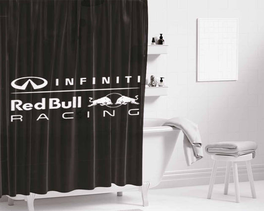 Infiniti Red Bull Racing Bathroom Shower Curtain Fabric Waterproof | 66 X 72 Inch
