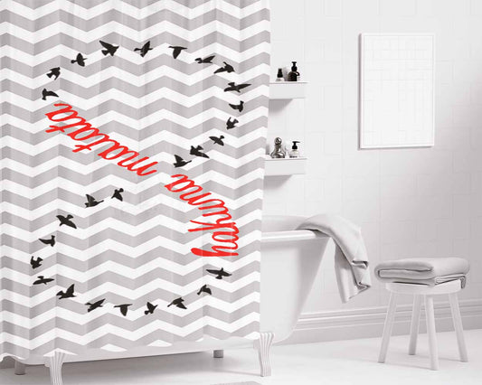 Infinity Hakuna Matata Bathroom Shower Curtain Fabric Waterproof | 66 X 72 Inch