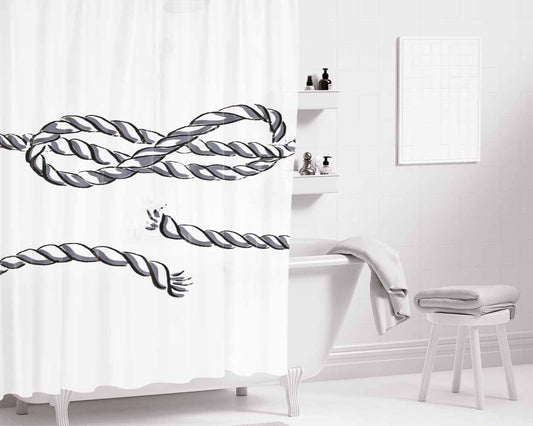 Infinity Rope Tattoo Iphone Bathroom Shower Curtain Fabric Waterproof | 66 X 72 Inch