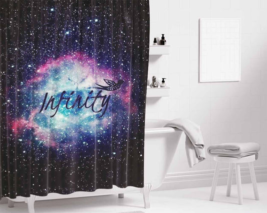 Infinity Bathroom Shower Curtain Fabric Waterproof | 66 X 72 Inch