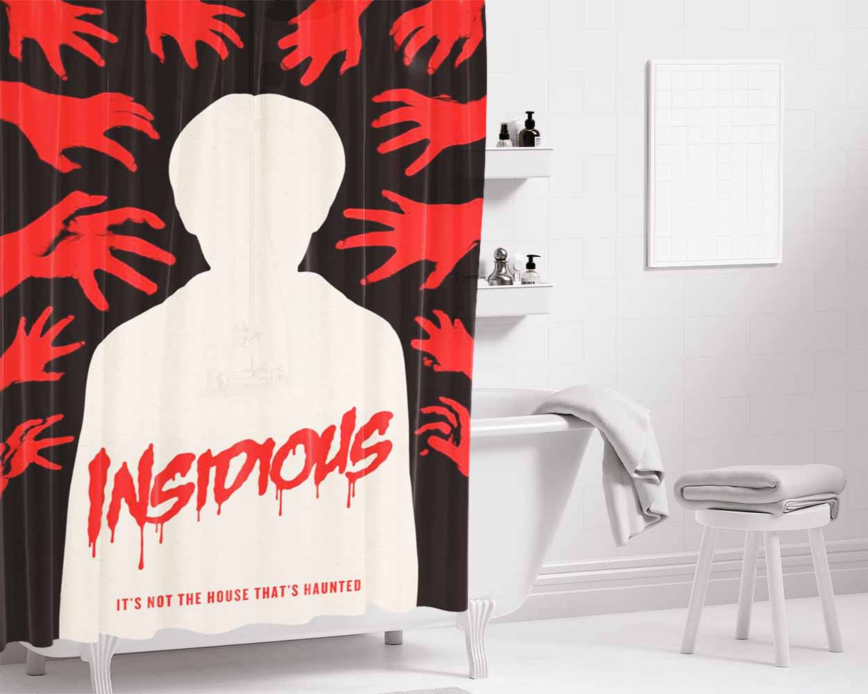 Insidious Bathroom Shower Curtain Fabric Waterproof | 66 X 72 Inch