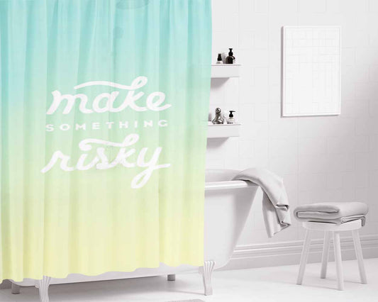 Inspirational Bathroom Shower Curtain Fabric Waterproof | 66 X 72 Inch