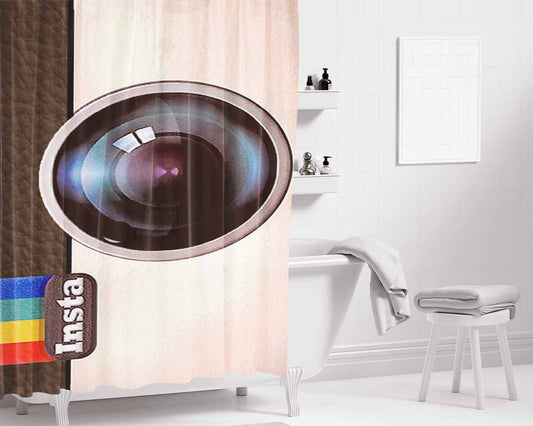 Instagram Bathroom Shower Curtain Fabric Waterproof | 66 X 72 Inch