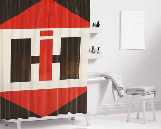 International Harvester Ih Case Bathroom Shower Curtain Fabric Waterproof | 66 X 72 Inch