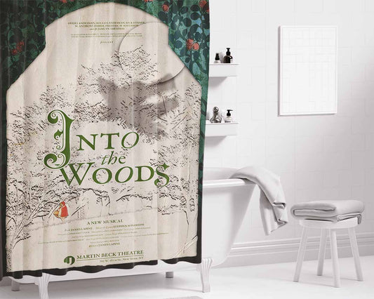 Into The Woods Musical Bathroom Shower Curtain Fabric Waterproof | 66 X 72 Inch