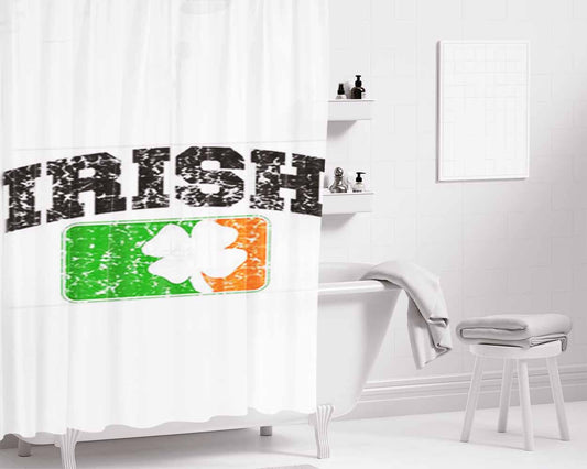Irish Logo Bathroom Shower Curtain Fabric Waterproof | 66 X 72 Inch