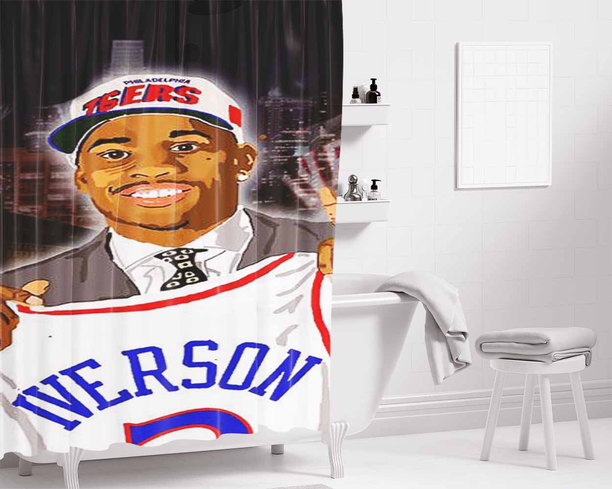 Iverson Bathroom Shower Curtain Fabric Waterproof | 66 X 72 Inch