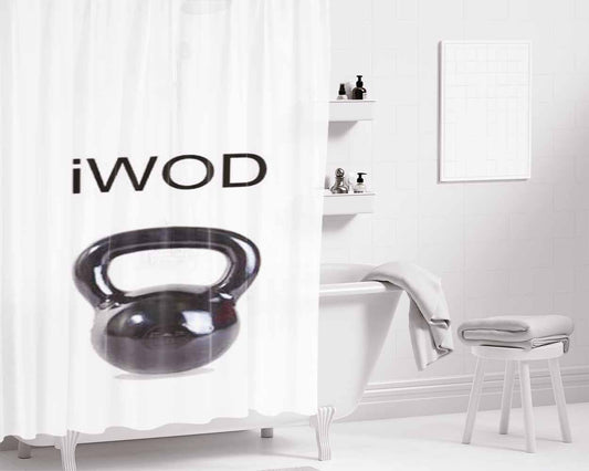 Iwod Kettle Ball Bathroom Shower Curtain Fabric Waterproof | 66 X 72 Inch