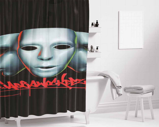 Jabbawockeez Masks Bathroom Shower Curtain Fabric Waterproof | 66 X 72 Inch