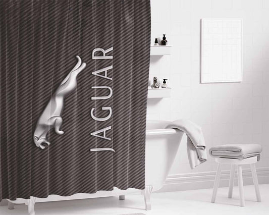 Jaguar 2 Bathroom Shower Curtain Fabric Waterproof | 66 X 72 Inch