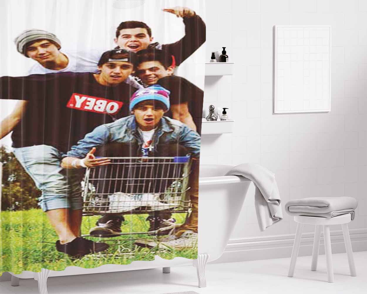 Janoskians Cart Bathroom Shower Curtain Fabric Waterproof | 66 X 72 Inch
