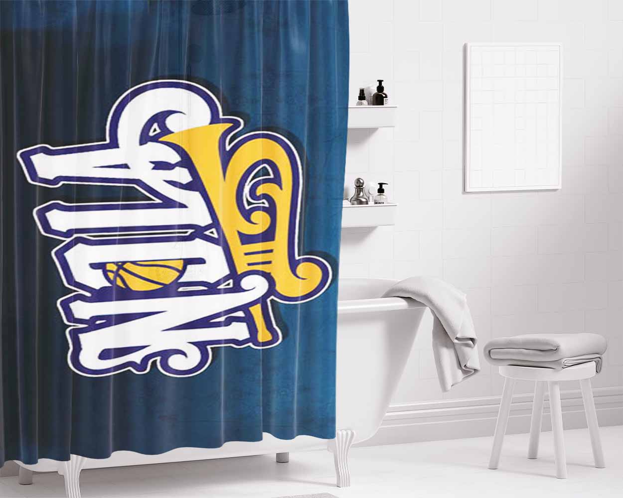 Jazz Nola Bathroom Shower Curtain Fabric Waterproof | 66 X 72 Inch