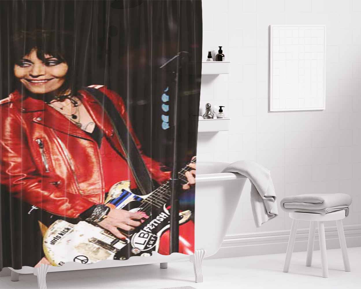 Joan Jett Red Suit Bathroom Shower Curtain Fabric Waterproof | 66 X 72 Inch