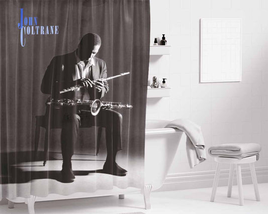 John Coltrane Bathroom Shower Curtain Fabric Waterproof | 66 X 72 Inch
