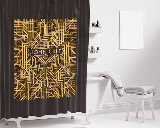 John Galt Bathroom Shower Curtain Fabric Waterproof | 66 X 72 Inch
